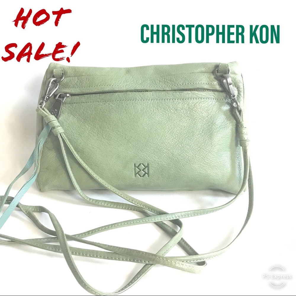 Christopher Kon green leather lady bag